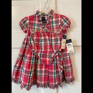 Ralph Lauren two piece plaid dress with diaper cover size 12 M